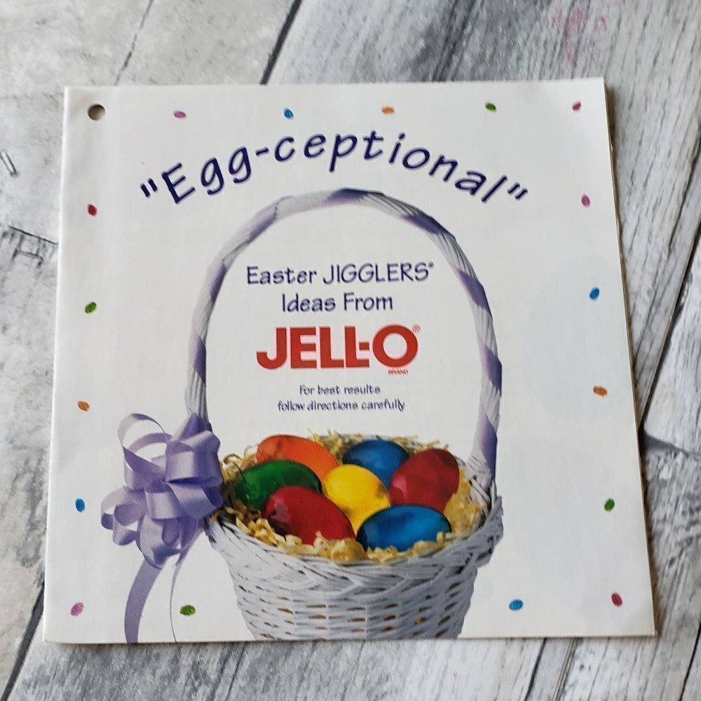 Vintage 1995 Kraft JELL-O Easter Egg Jigglers Recipes Pamphlet ONLY